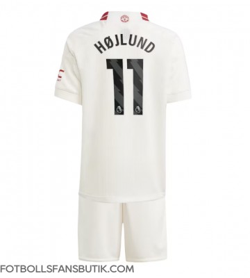 Manchester United Rasmus Hojlund #11 Replika Tredje Tröja Barn 2023-24 Kortärmad (+ Korta byxor)